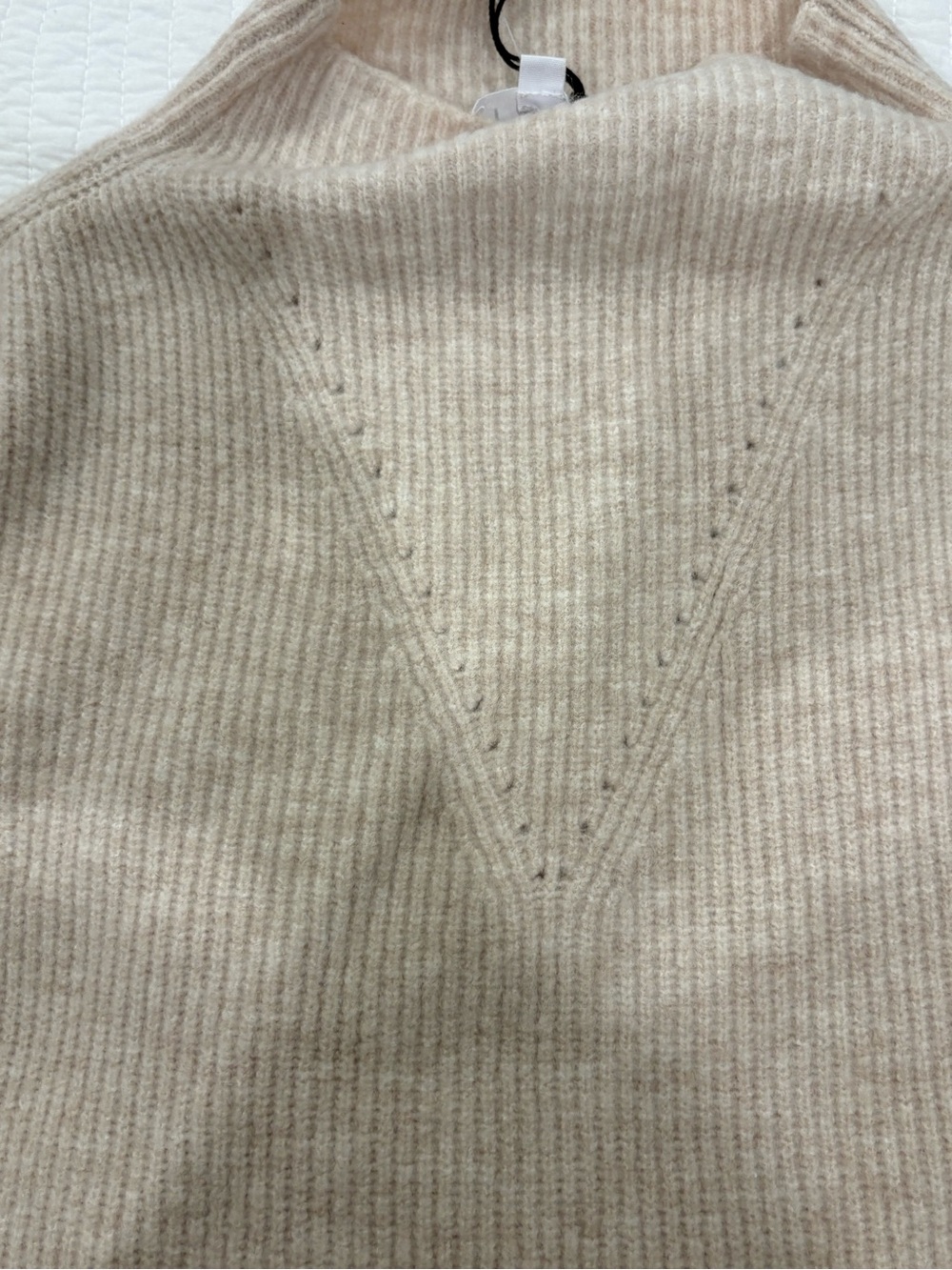 THML Tan Ribbed Mock Turtle Neck Sweater - Picture 7 of 10